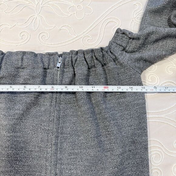 House of Sunny Zip Detail Bardot Sweat Dress Off The Shoulder Stretch Size 6 - Picture 11 of 12